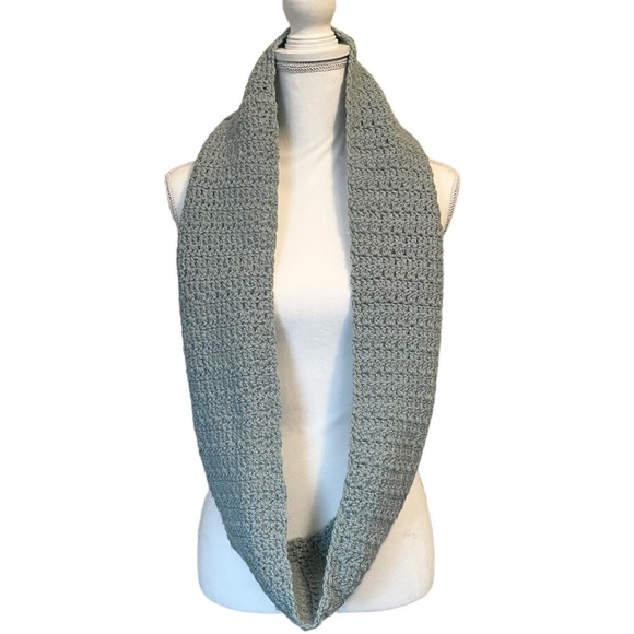 Handmade Crochet Infinity Light Teal Scarf - Picture 15 of 15